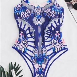 Blue swimsuit